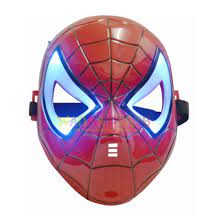 Spider Man Figures Toy Animation LED Light Spiderman Mask Cospl